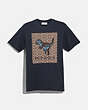 COACH®,SIGNATURE REXY T-SHIRT,n/a,Abyss,Front View