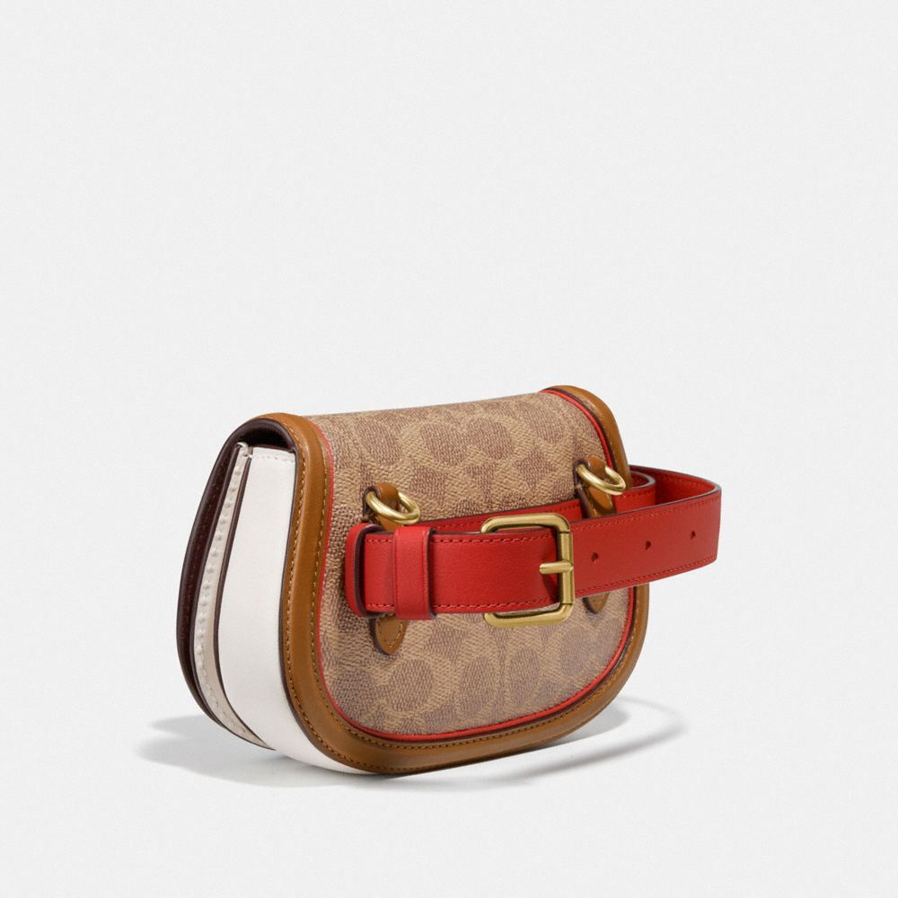 COACH Signature Logo Canvas Charter Belt Bag