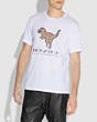 COACH®,SIGNATURE REXY T-SHIRT,Mixed Material,Optic White,Scale View