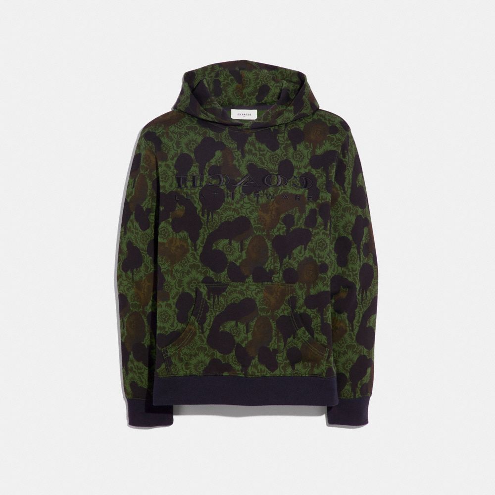 Reverse Coach Camo Print Hoodie