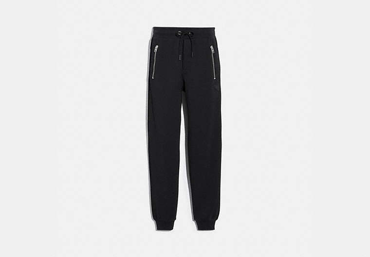 COACH®,TRACK PANTS,n/a,Black,Front View