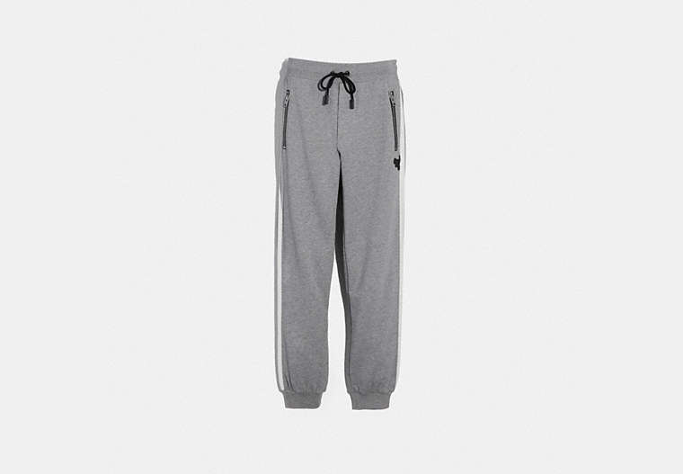 COACH®,TRACK PANTS,n/a,HEATHER GREY,Front View