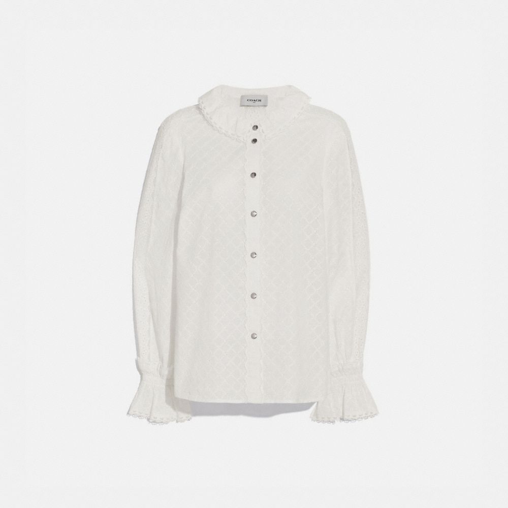 Long Sleeve Broderie Anglaise Top