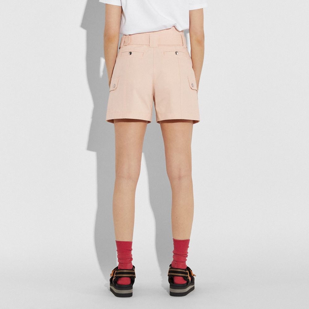 COACH®,Cotton Belted Shorts,,Scale View