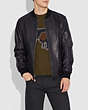 Leather Ma 1 Jacket