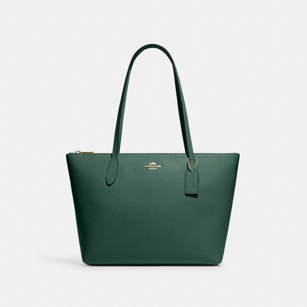 Coach logo-embossed Leather Shoulder Bag - Green