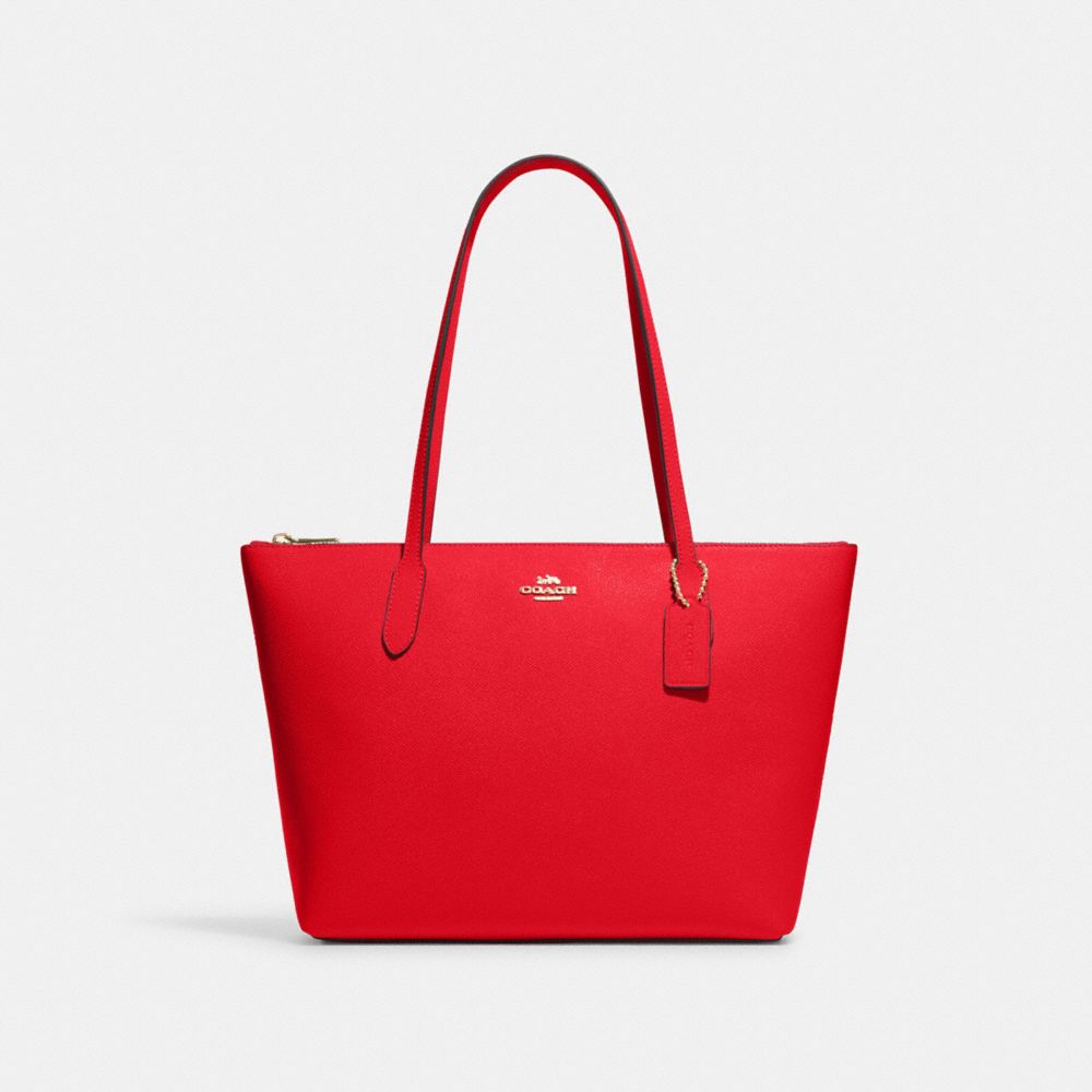 Zipper top deals tote bag