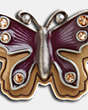 COACH®,BUTTERFLY SOUVEINIR PIN,Metal,Multi,Front View