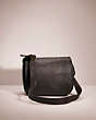 COACH®,VINTAGE CLASSIC POUCH,Leather,Brass/Black,Front View