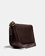 COACH®,VINTAGE CLASSIC POUCH,Leather,Brass/Mahogany,Angle View
