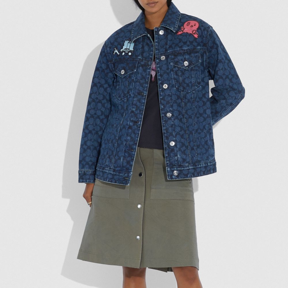 COACH®,Horse And Carriage Denim Jacket,,Scale View