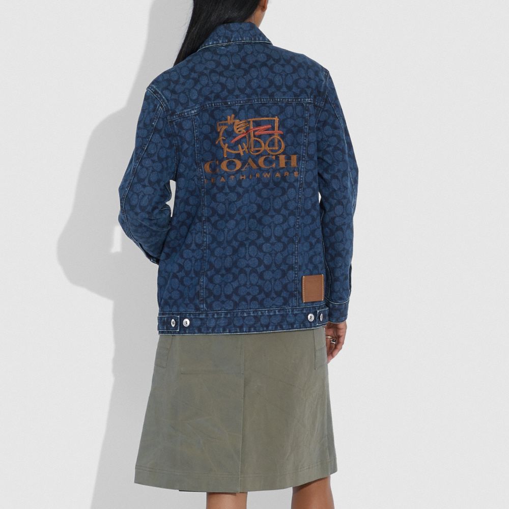 COACH®,Horse And Carriage Denim Jacket,,Scale View