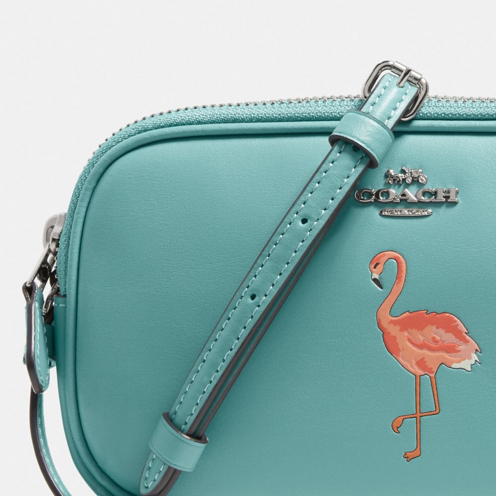 COACH Crossbody Pouch With Flamingo Motif COACH