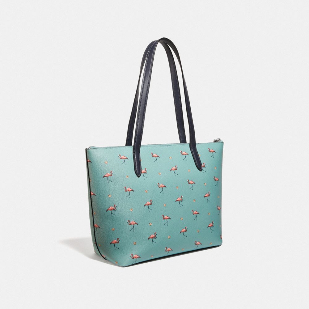 Taylor Tote With Flamingo Print COACH