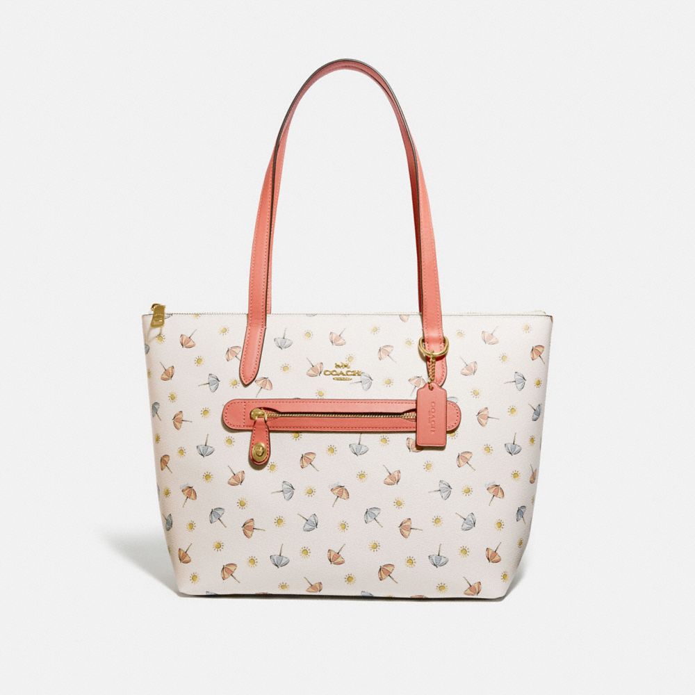 Coach taylor tote deals with pansy print