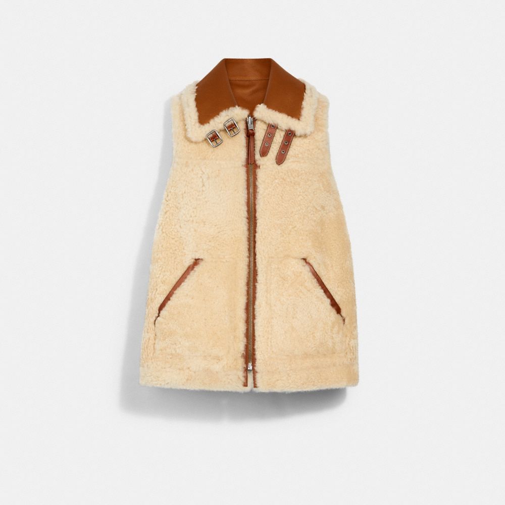 Coach shearling clearance vest