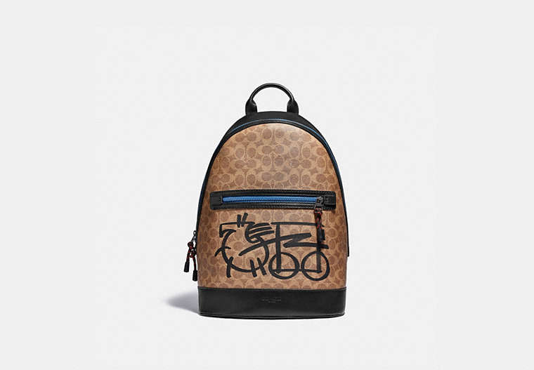 Barrow Backpack In Signature Canvas With Abstract Horse And Carriage
