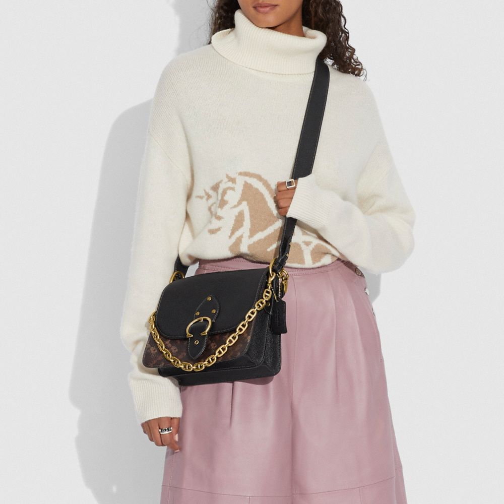 COACH®,Beat Shoulder Bag With Horse And Carriage Print,,Detail View