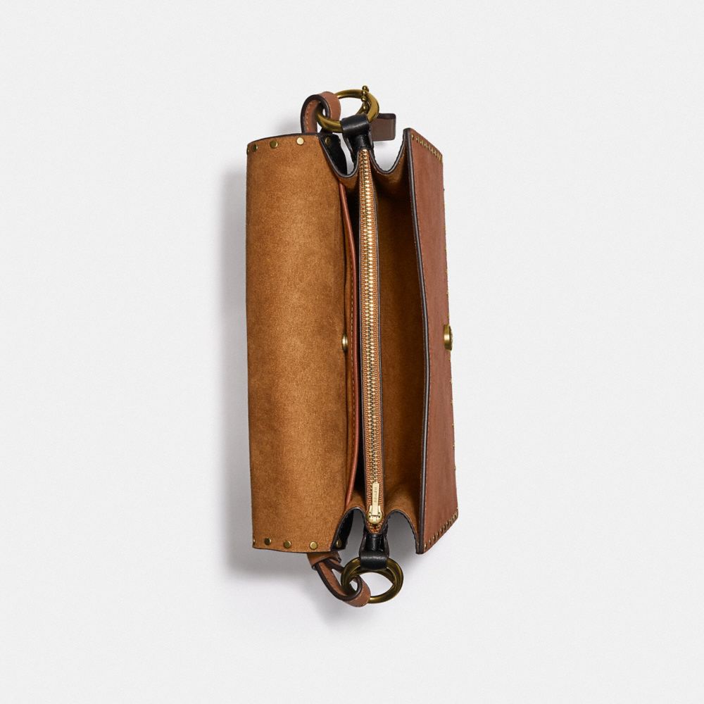 COACH®,Beat Shoulder Bag In Colorblock With Rivets,,Inside View,Top View
