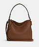 COACH®,SHAY SHOULDER BAG,Pebble Leather,Large,Pewter/Vintage Khaki,Front View