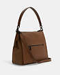 COACH®,SHAY SHOULDER BAG,Pebble Leather,Large,Pewter/Vintage Khaki,Angle View