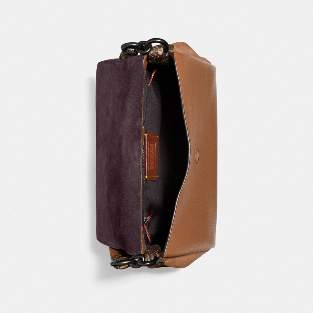COACH®,May Shoulder Bag With Snakeskin Detail,,Inside View,Top View