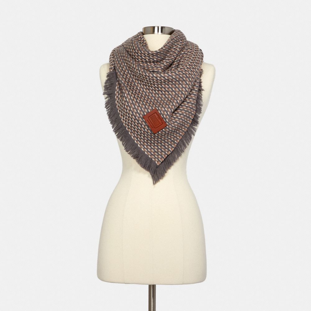 COACH®,Multicolored Textured Blanket Scarf,,Detail View