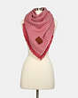 COACH®,MULTICOLORED TEXTURED BLANKET SCARF,wool,True Pink,Detail View