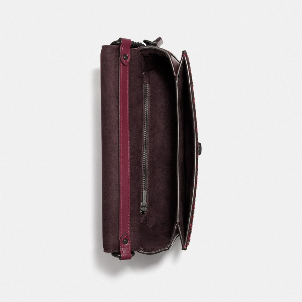 COACH® | Hutton Shoulder Bag With Snakeskin Detail