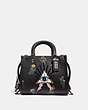 COACH®,ROGUE 17 WITH PYRAMID EYE,Leather,Pewter/Black,Front View