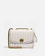 COACH®,MADISON SHOULDER BAG WITH QUILTING,Smooth Leather,Medium,Brass/Chalk,Front View