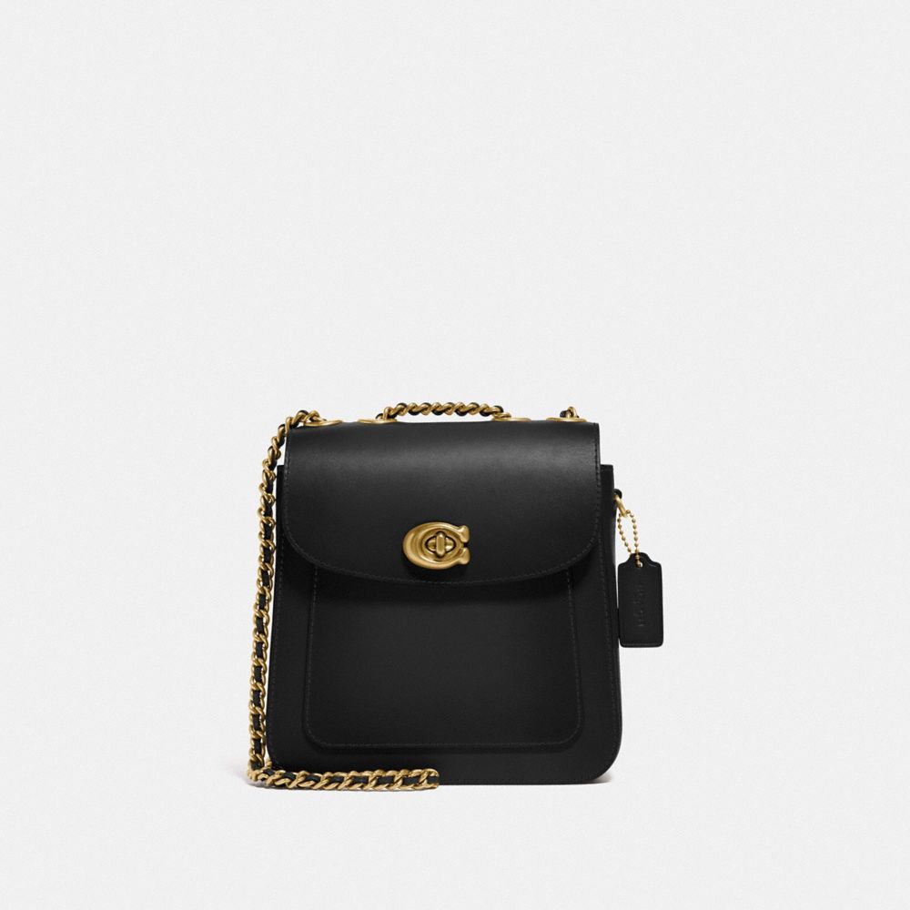 black suedette ri monogram cross body bag