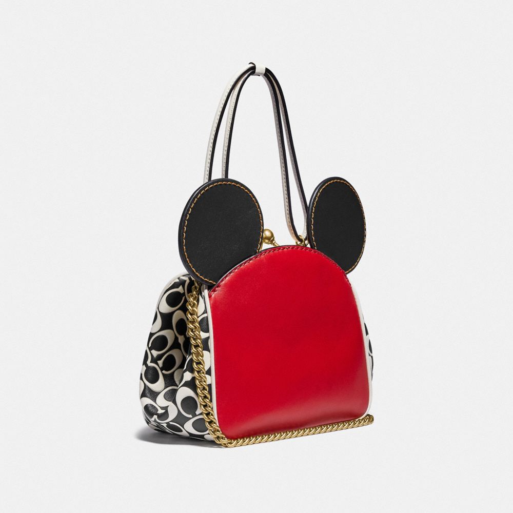 Coach Outlet Disney Mickey Mouse X Keith Haring Kisslock Bag in Red