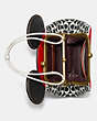 COACH®,DISNEY MICKEY MOUSE X KEITH HARING KISSLOCK BAG,Leather,Small,Brass/Electric Red Multi,Inside View,Top View