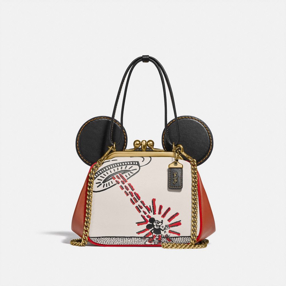 COACH®  Disney Mickey Mouse X Keith Haring Kisslock Bag