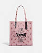 COACH®,VIPER ROOM TOTE,canvas,Large,Pewter/Mauve,Front View