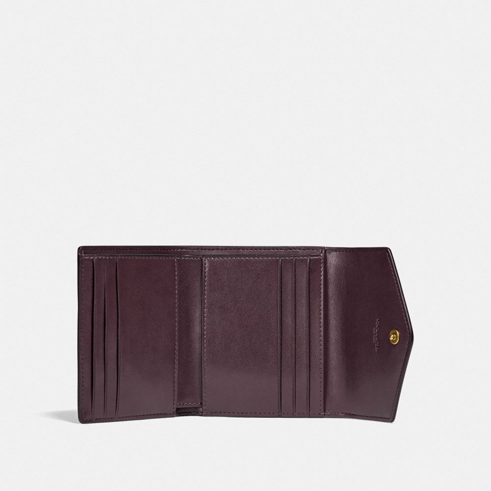 Small Wallet With Painted Fall Floral Print