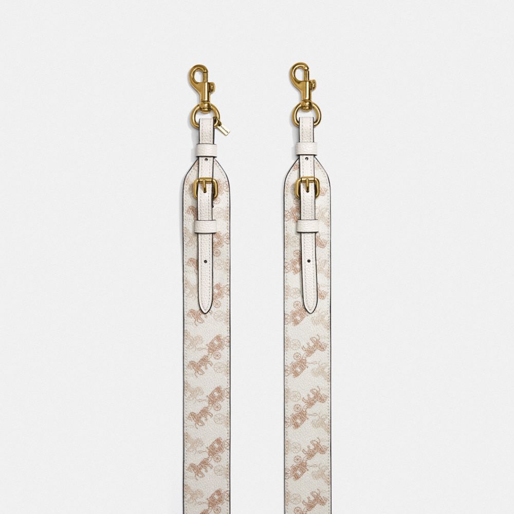 COACH®,QA_AUTO_HORSE AND CARRIAGE COATED CANVAS STRAP,,Angle View