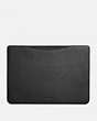COACH®,LAPTOP SLEEVE,Smooth Leather,Black,Front View