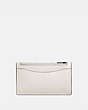 COACH®,ZIP CARD CASE,Smooth Leather,Mini,Chalk,Front View