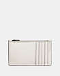 COACH®,ZIP CARD CASE,Smooth Leather,Mini,Chalk,Back View