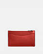COACH®,ZIP CARD CASE,Smooth Leather,Mini,Red Sand,Front View