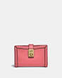 COACH®,HUTTON WALLET,Smooth Leather,Brass/Taffy,Front View