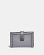 COACH®,HUTTON WALLET,Smooth Leather,Pewter/Granite,Front View