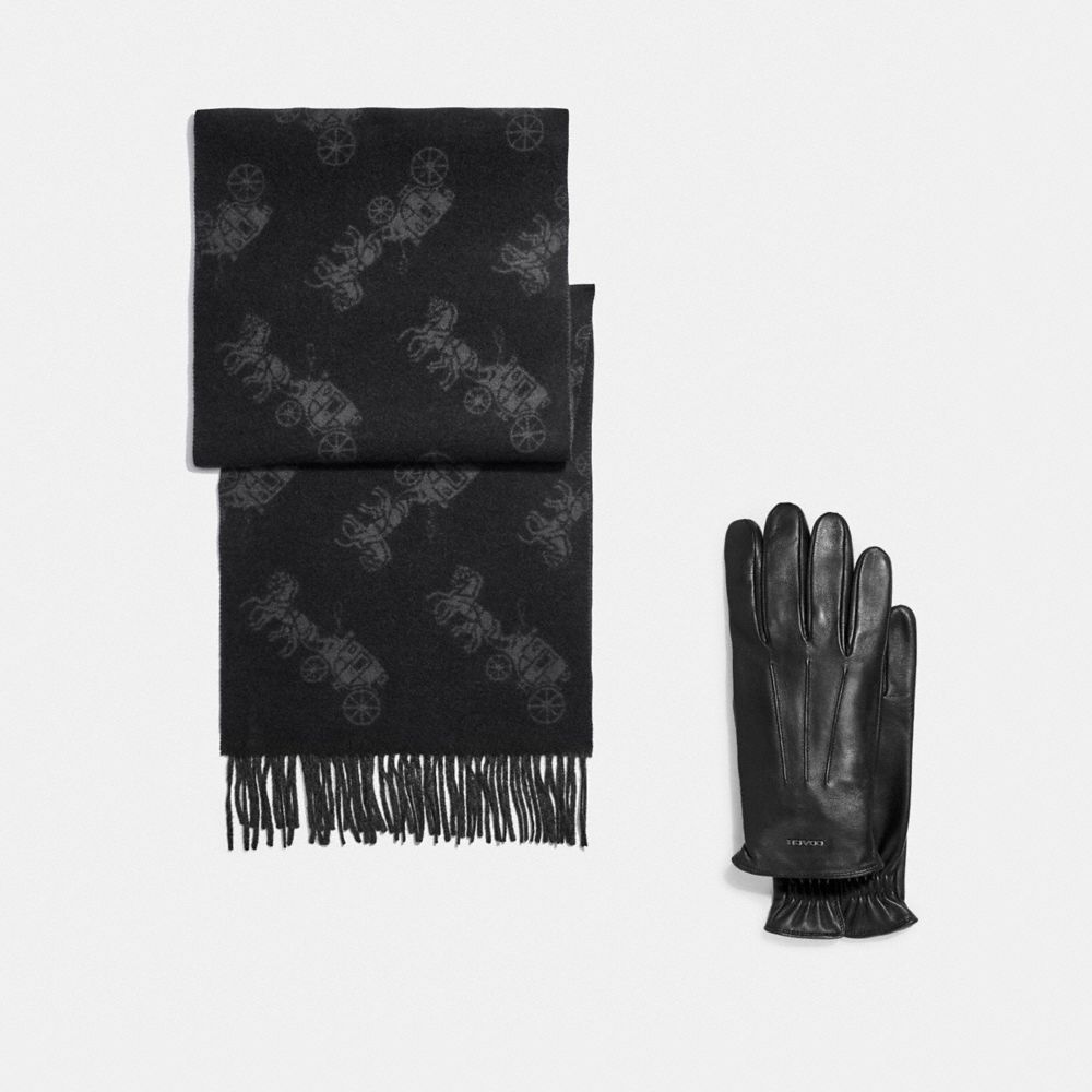 COACH®  Horse And Carriage Tech Nappa Gloves