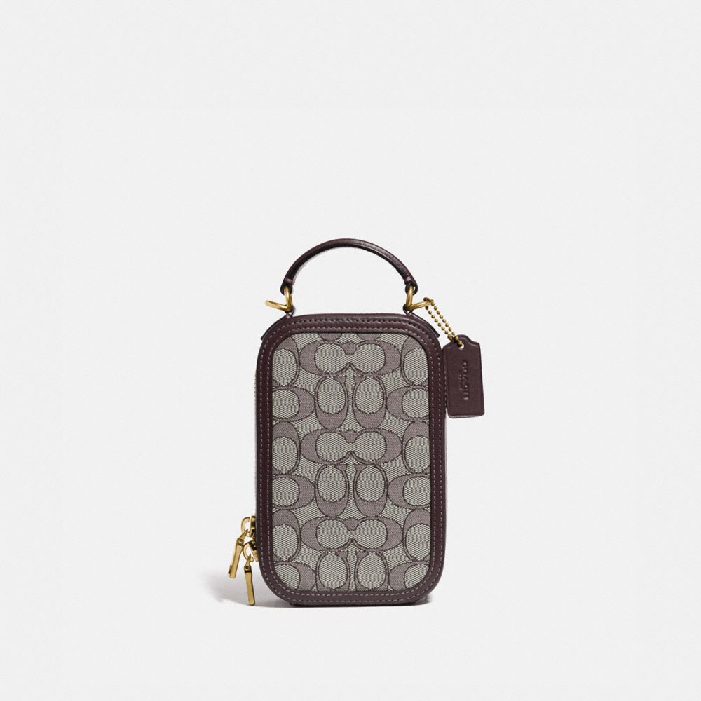 Coach monogram-jacquard Camera Bag - Brown