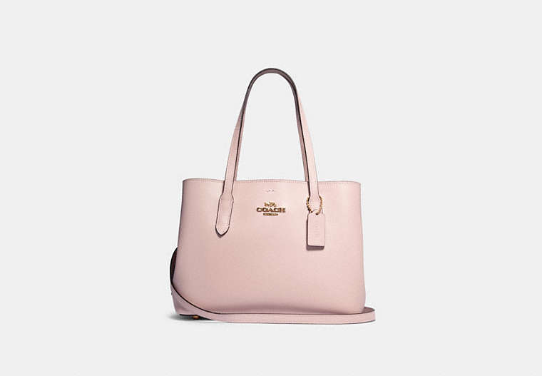 COACH®,AVENUE CARRYALL,Leather,Gold/Blossom,Front View