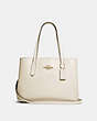 COACH®,AVENUE CARRYALL,Leather,Gold/Chalk Light Saddle,Front View
