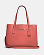 COACH®,AVENUE CARRYALL,Leather,Gold/Bright Coral Wine,Front View