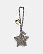 COACH®,STUDDED STAR BAG CHARM,Metal,Silver/Multi,Front View